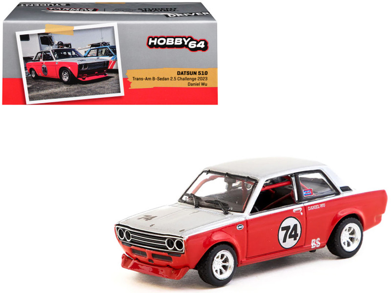 1/64 Tarmac Works 2023 Datsun 510 Trans-Am B-Sedan 2.5