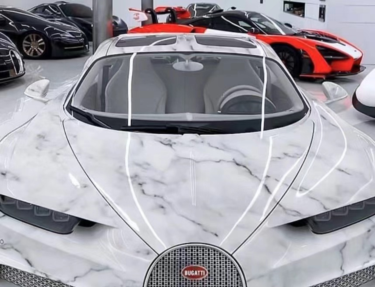 1/18 HH Model Bugatti Chiron SS (White Griotte) Resin Car Model Limited 30 Pieces