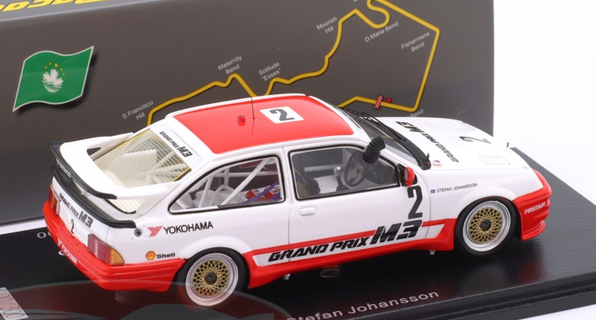 Modellino Ford Sierra RS 500 1:43 Spark - Stefan Johansson, Macao Guia Race 1990