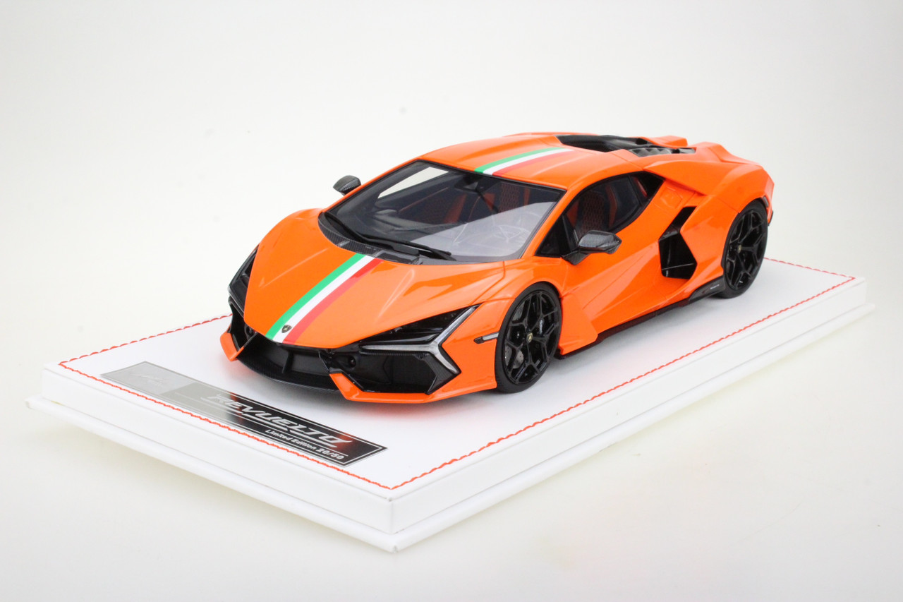 1/18 Ivy Lamborghini Revuelto (Orange with Italian Flag) Car Model Limited 50 Pieces
