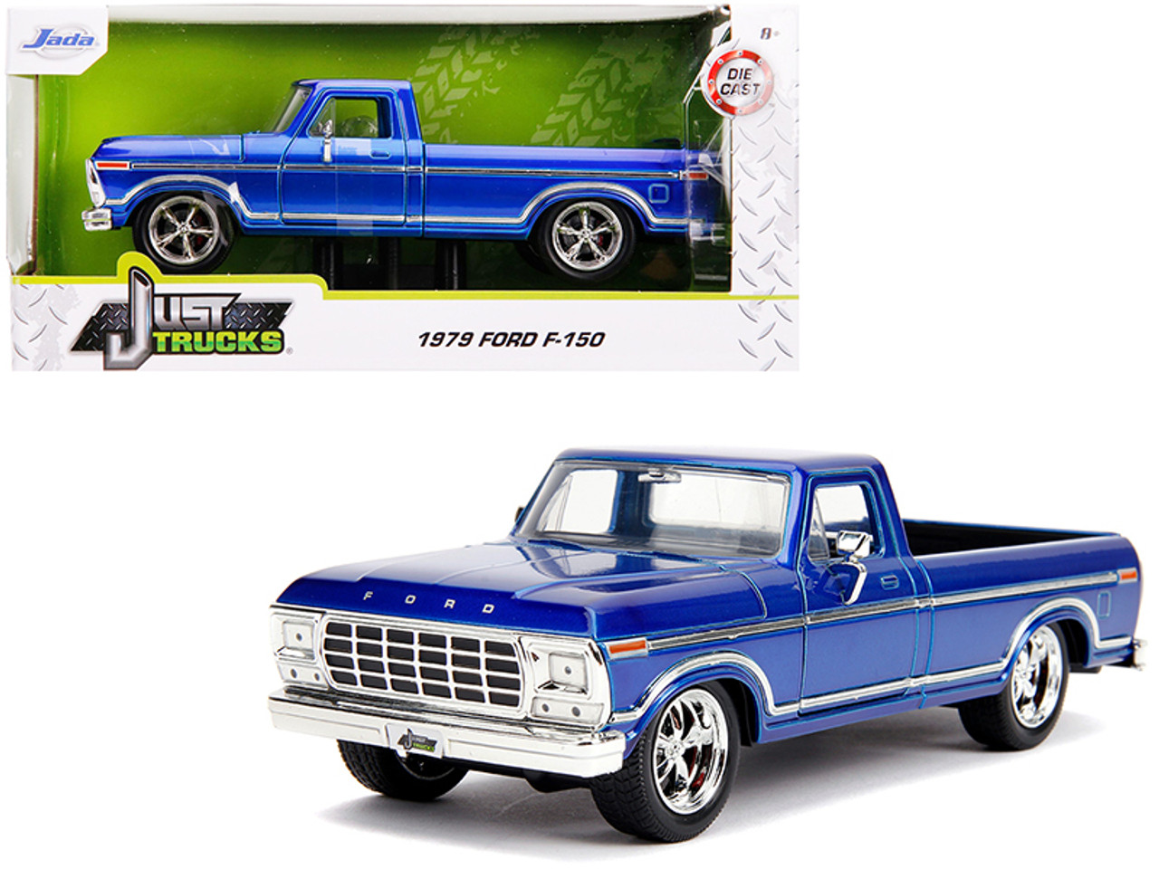 1979 Ford F-150 Pickup Truck Stock Candy Blue "Just Trucks" 1/24 Diecast Model Car by Jada