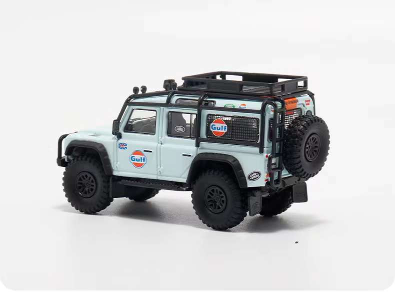 1/64 Master Land Rover Defender 110 4x4 (Gulf Blue) Clean Version