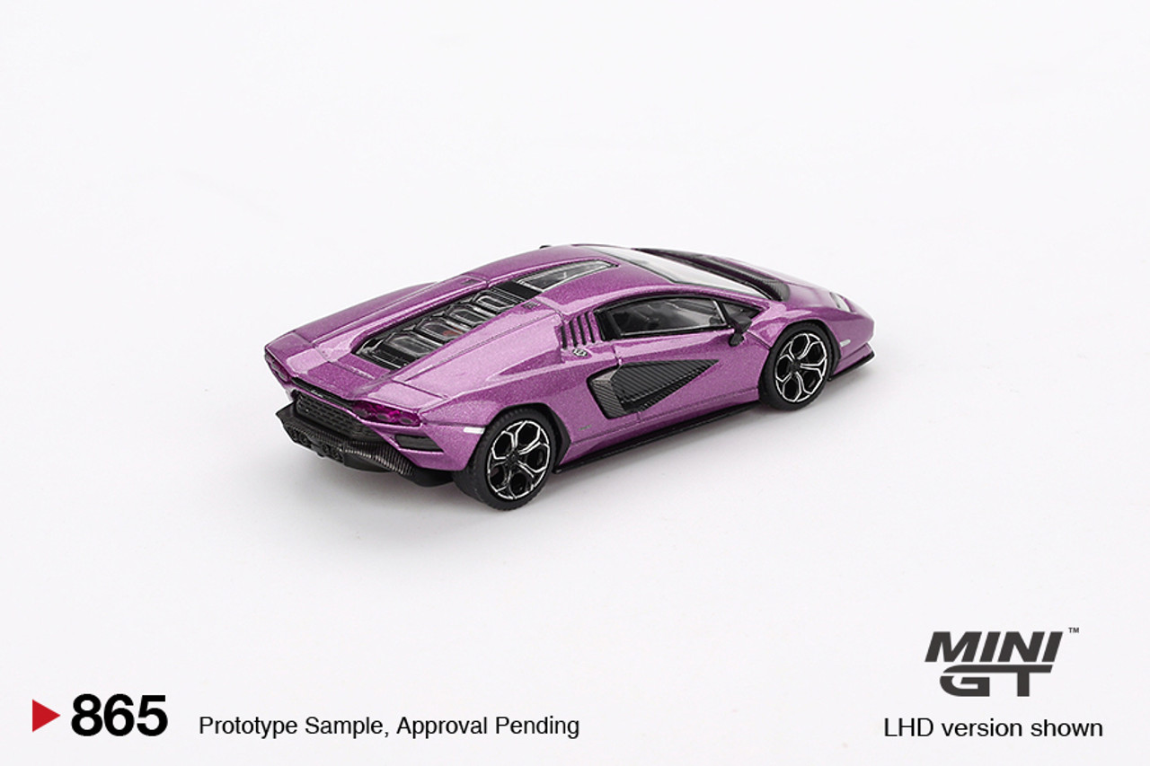 1/64 Mini GT Lamborghini Countach LPI 800-4 (Viola Purple) 30th Anniversary Diecast Car Model