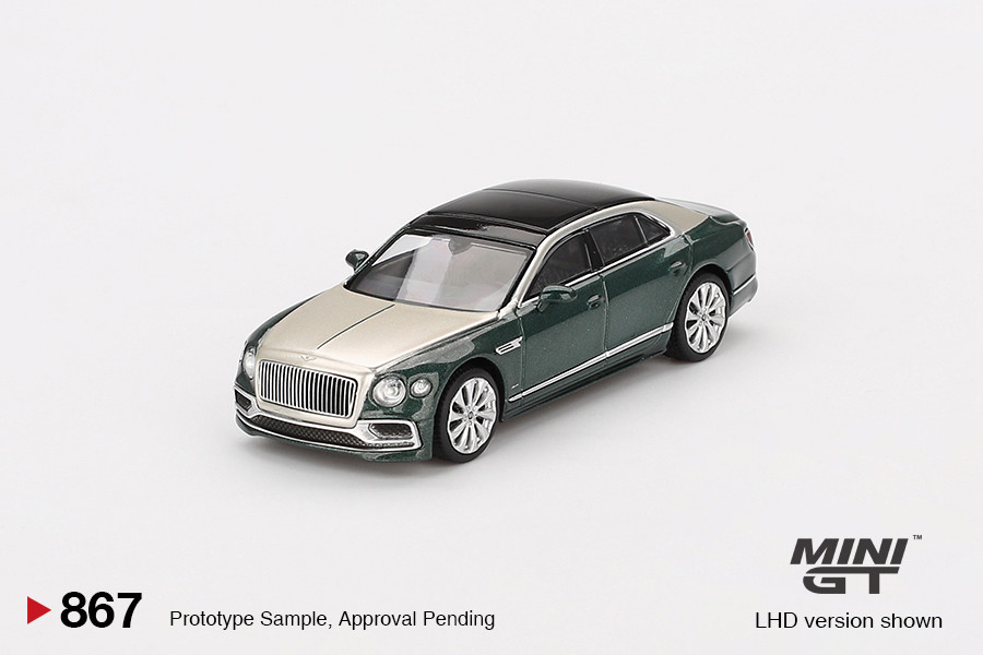 1/64 Mini GT Bentley Flying Spur (White Sand & Verdant Green