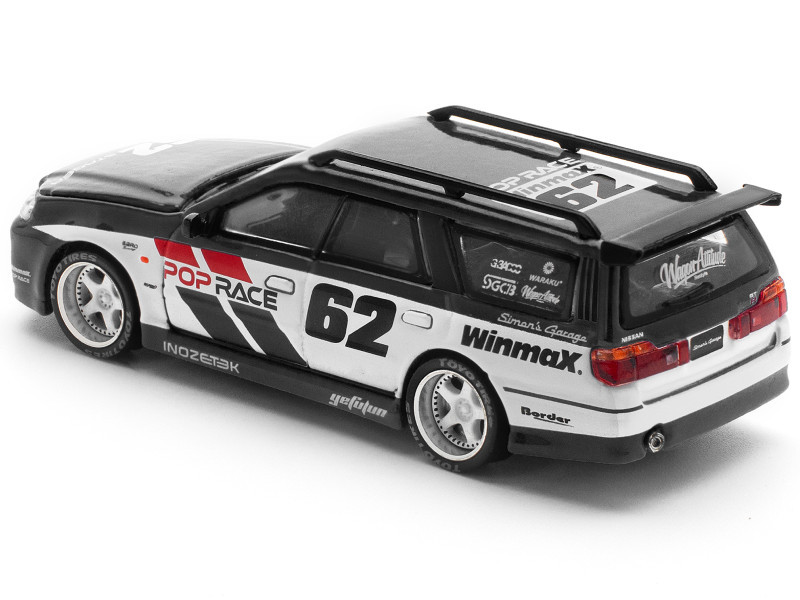 1/64 Poprace Nissan Stagea Simon's Garage #62 Diecast Car Model