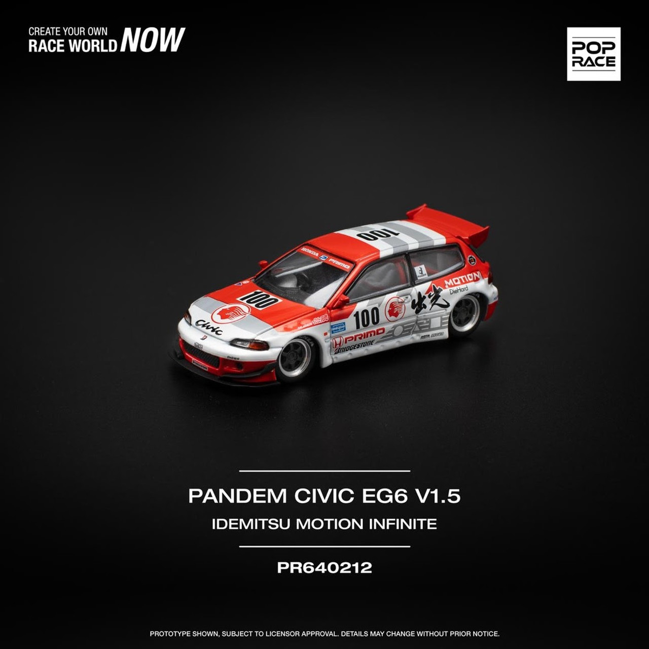 1/64 Poprace Honda Pandem Civic EG6 v1.5 Idemitsu Motion