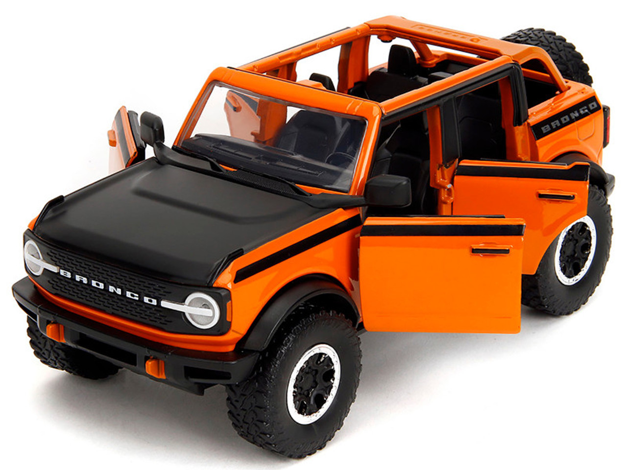 1/24 Jada 2021 Ford Bronco Open Top (Orange) Diecast Car Model
