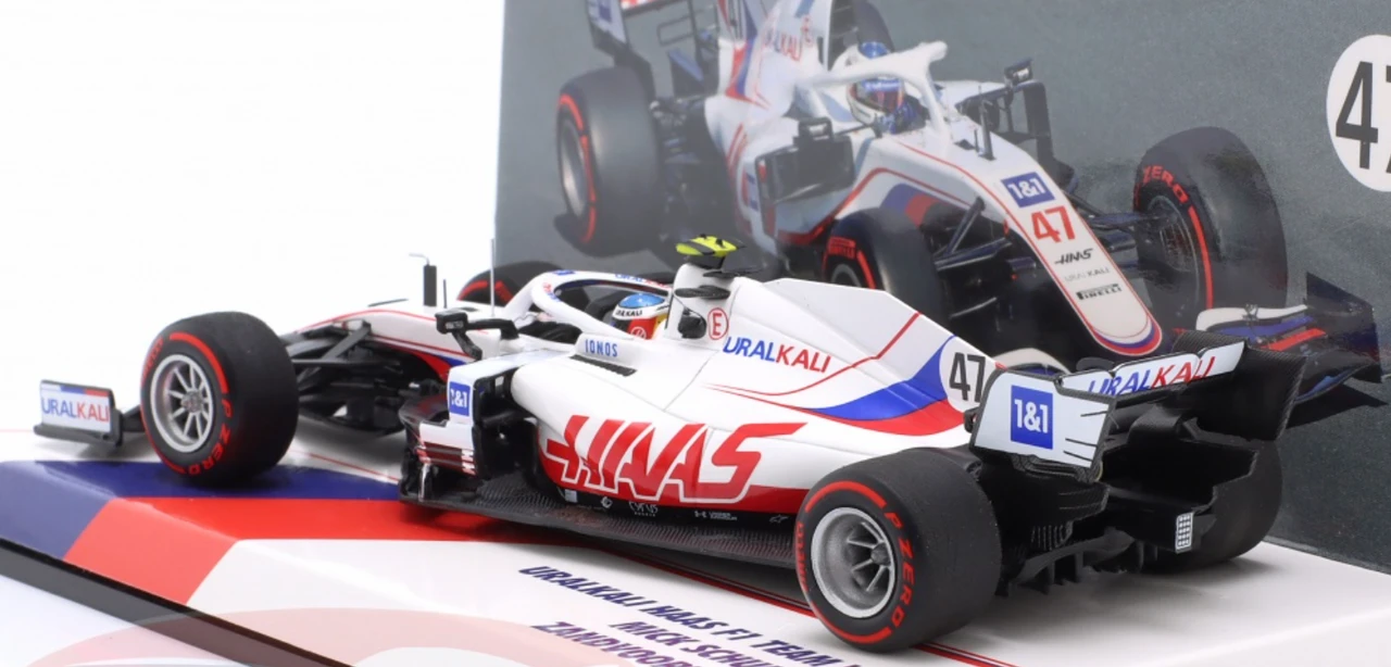 ミニチャンプス1/43 ハース VF-21 2021 #47 #9 2台セット 1⁄43 Minichamps 2021 Formula 1 Mick Schumacher Haas VF-21 #47