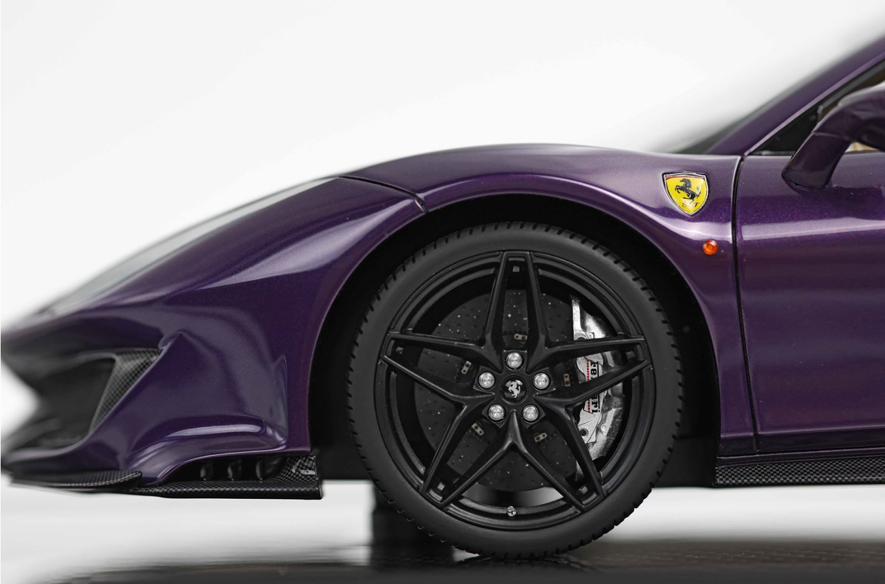 1/12 BBR Ferrari 488 Pista Spider Open Roof (Violet Hong Kong Purple) Resin Car Model Limited 10 Pieces