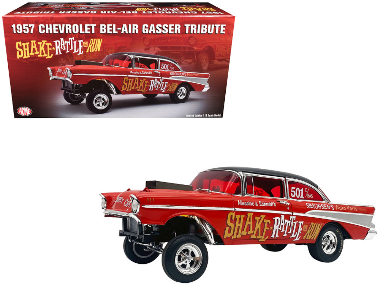 1/18 ACME 1957 Chevrolet Bel Air Gasser Shake Rattle & Run