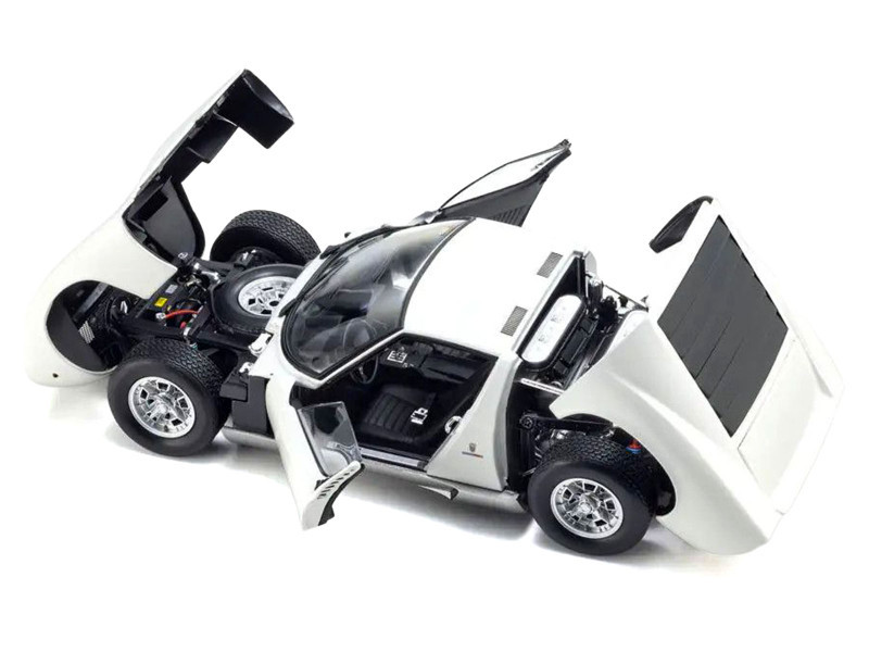 1/18 Kyosho Lamborghini Miura P400 (White & Silver) Diecast Car Model