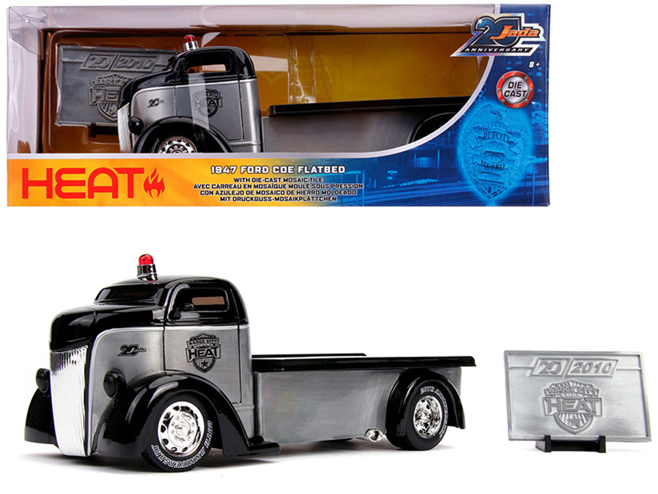 1947 Ford COE Flatbed Tow Truck Raw Metal and Black 