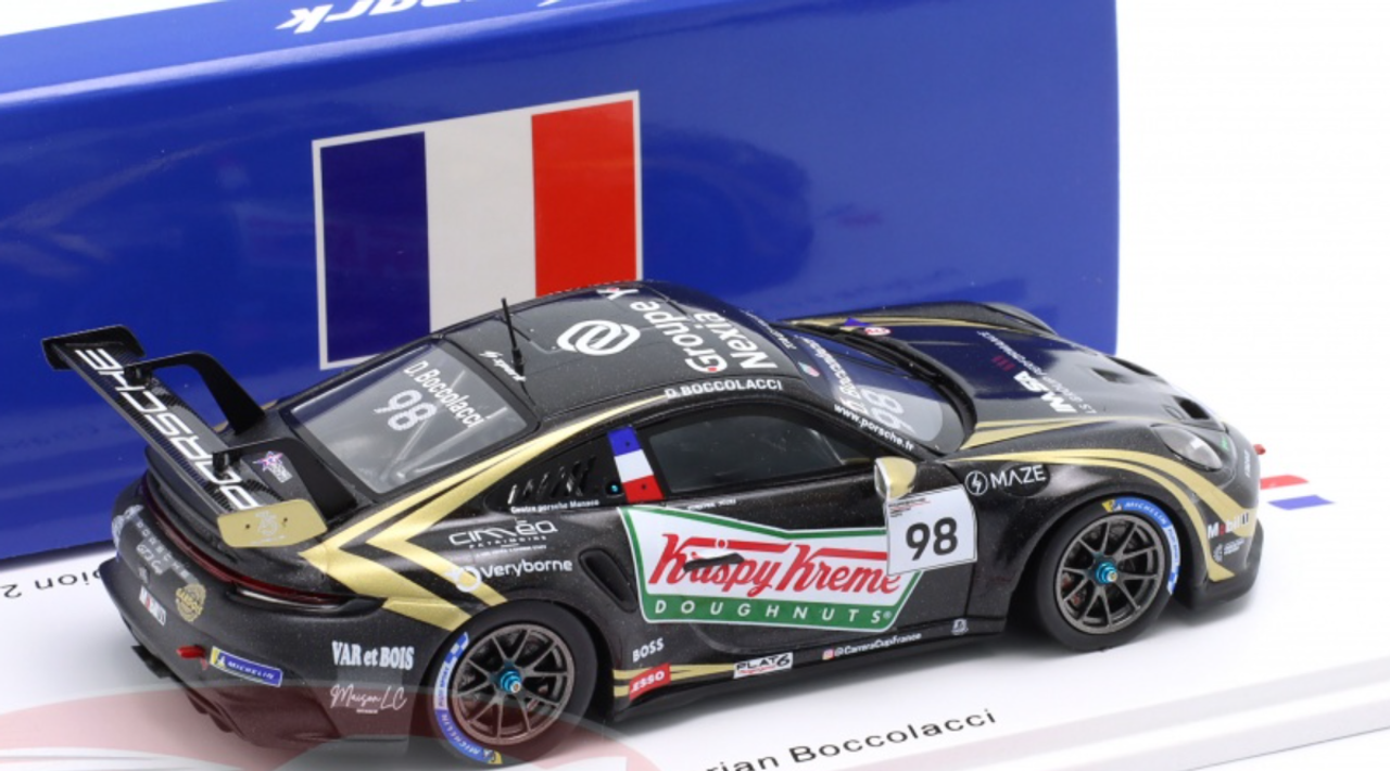 1/43 Spark Porsche 911 GT3 Cup No.98 Porsche Carrera Cup France Champion 2023 Dorian Boccolacci Car Model