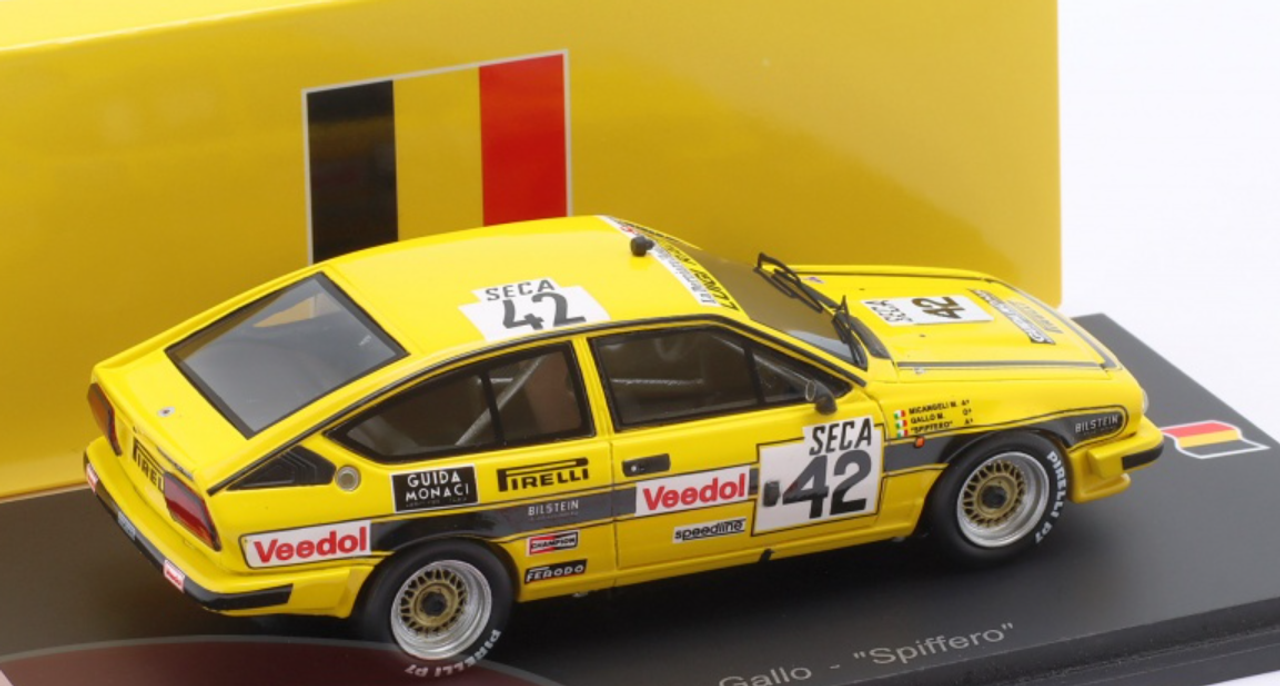 1/43 Spark Alfa Romeo GTV 6 No.42 24H Spa 1983 Micangeli – Gallo – "Spiffero" Car Model