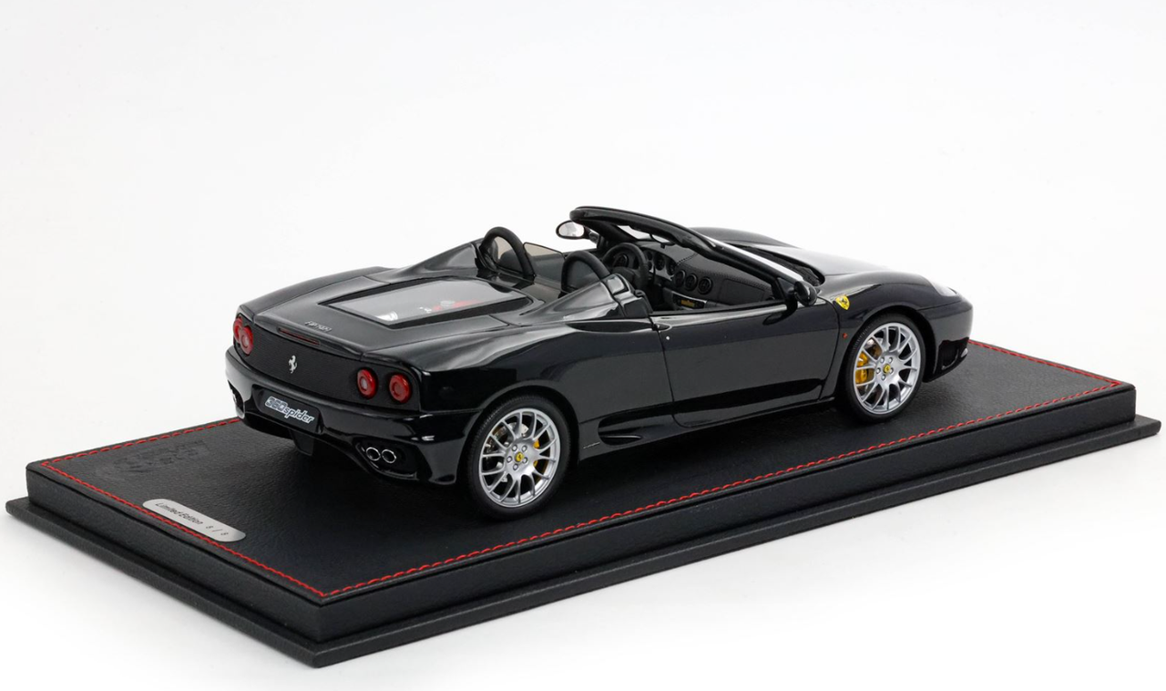 1/18 BBR Ferrari 360 Modena Spider with Challenge Rear Grille (Gloss Black) Car Model