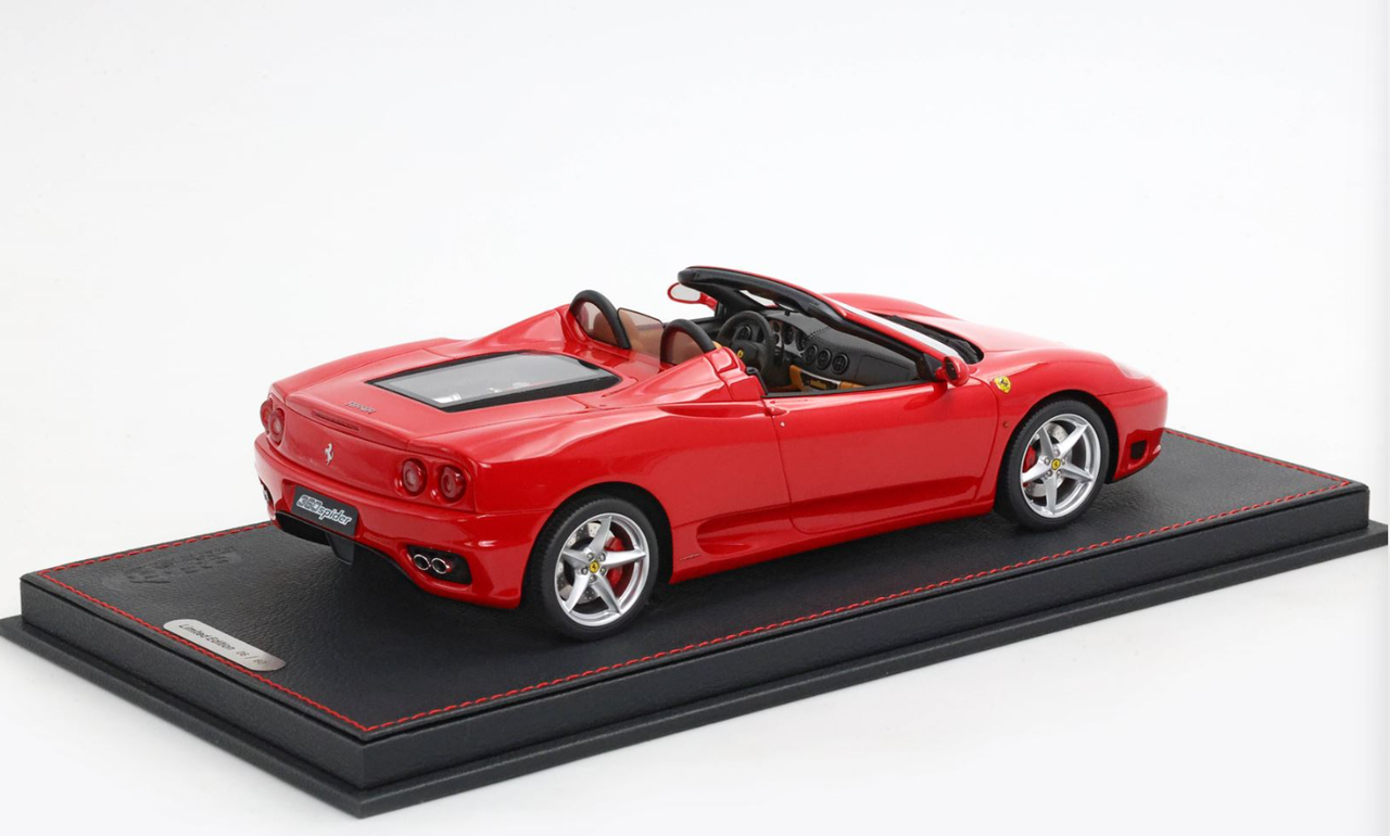 1/18 BBR Ferrari 360 Modena Spider (Rosso Corsa Red with Beige Interior) Car Model