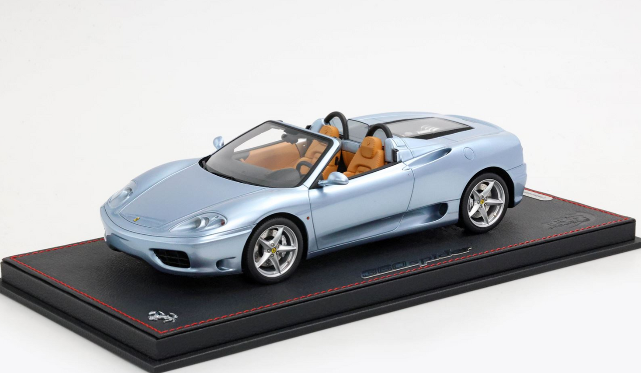 1/18 BBR Ferrari 360 Modena Spider (Grey Alloy with Beige Interior) Car Model