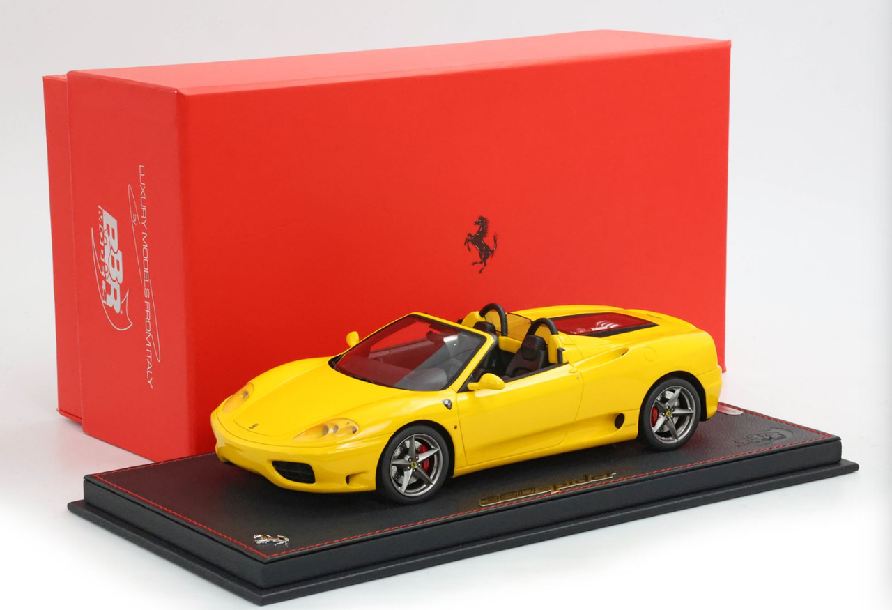 1/18 BBR Ferrari 360 Modena Spider with Challenge Rear Grille (Modena Yellow) Car Model Limited 12 Pieces