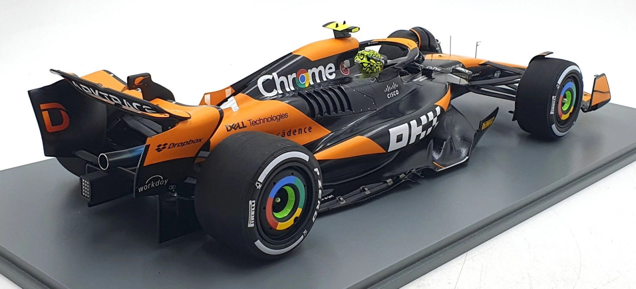 1/12 Spark 2024 Formula 1 McLaren Formula 1 Team MCL38 #4 Winner Miami GP Lando Norris 1st F1 Win Car Model