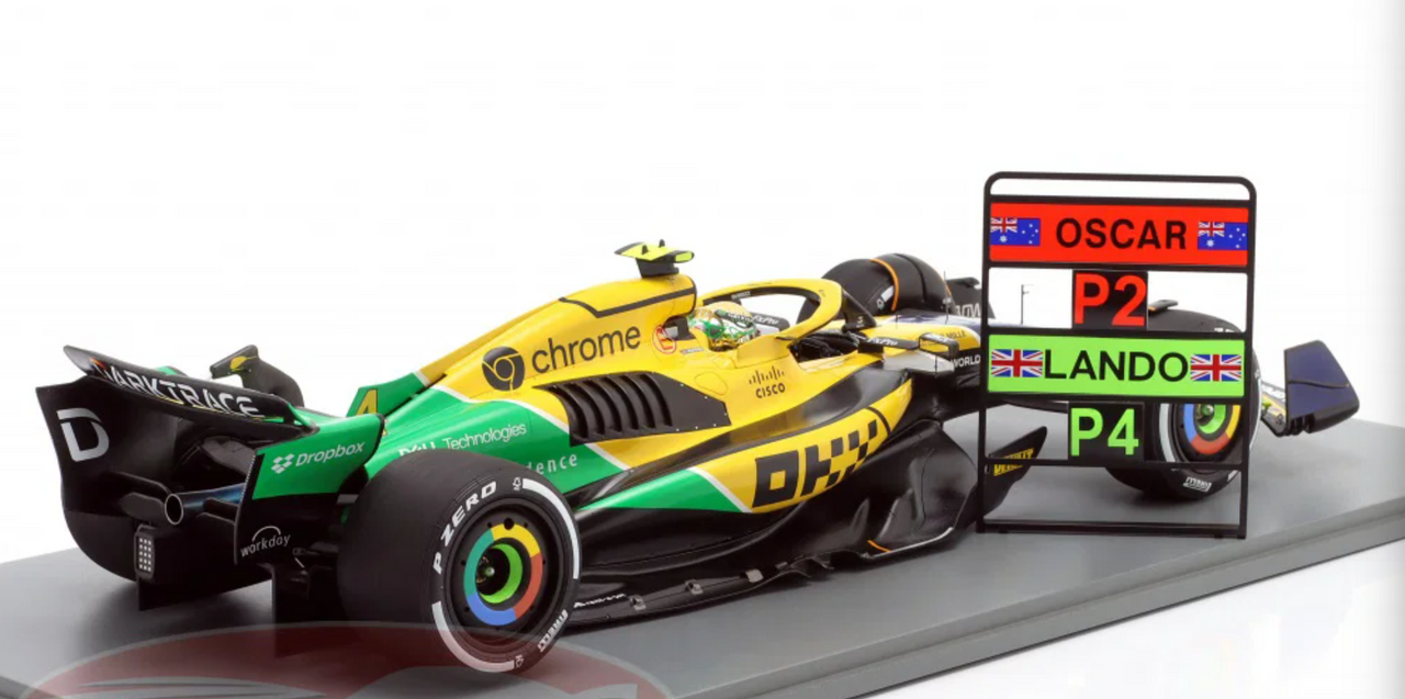 1/12 Spark 2024 Formula 1 McLaren Formula 1 Team MCL38 No.4 4th Place Monaco GP Lando Norris Car Model