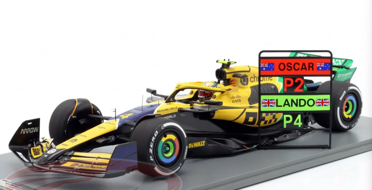 1/12 Spark 2024 Formula 1 McLaren Formula 1 Team MCL38 No.4 4th Place Monaco GP Lando Norris Car Model