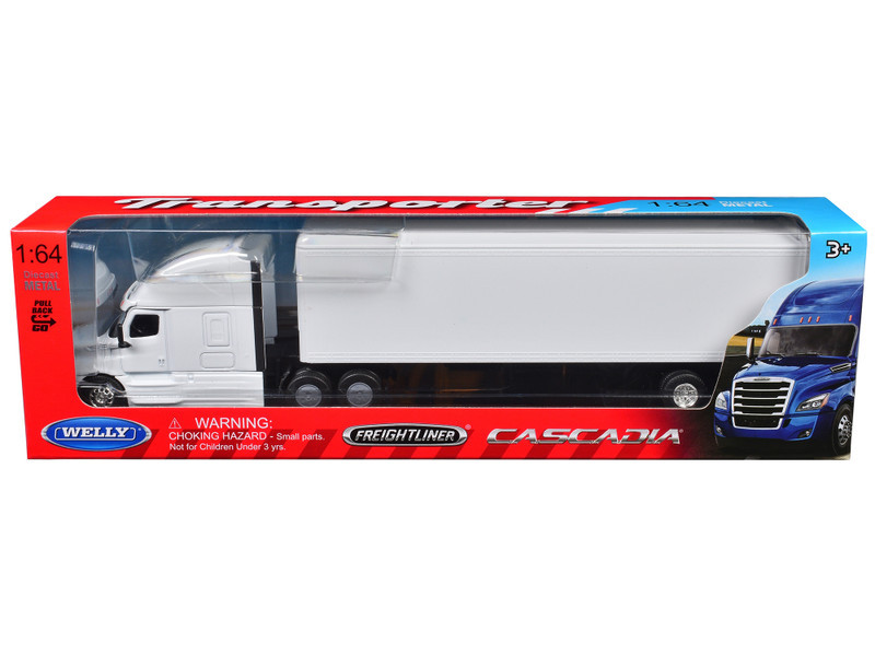 1/64 Welly Freightliner Cascadia Tractor Trailer (Plain White