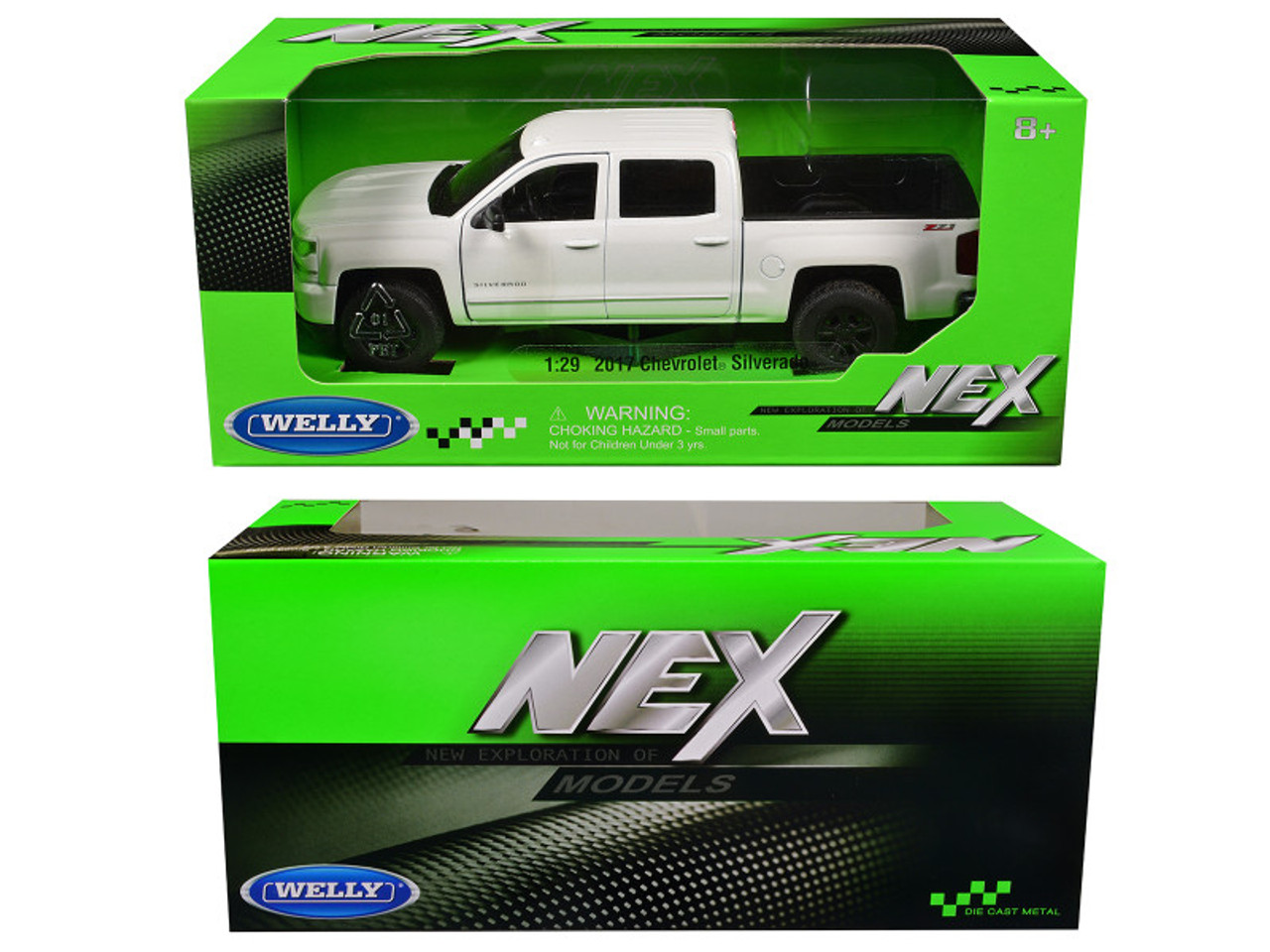 1/29 Welly 2017 Chevrolet Silverado (White) Diecast Car