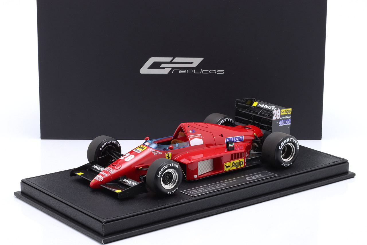 1/18 GP Replicas 1986 Formula 1 Stefan Johansson Ferrari F1/86 #28 3rd Austria GP Car Model