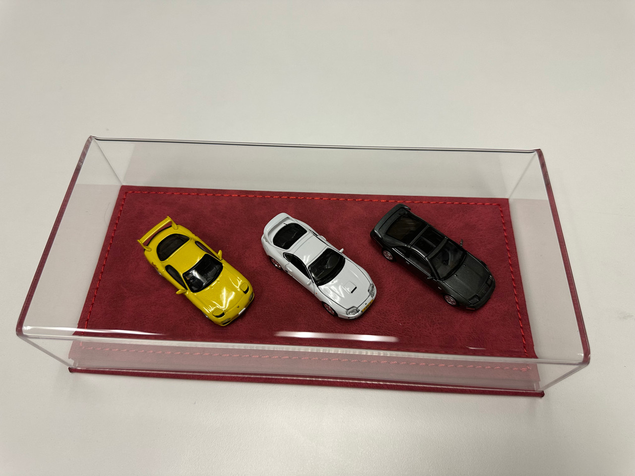 3-Car Set with Display Case: 1/64 1997 Toyota Supra (White), 1/64