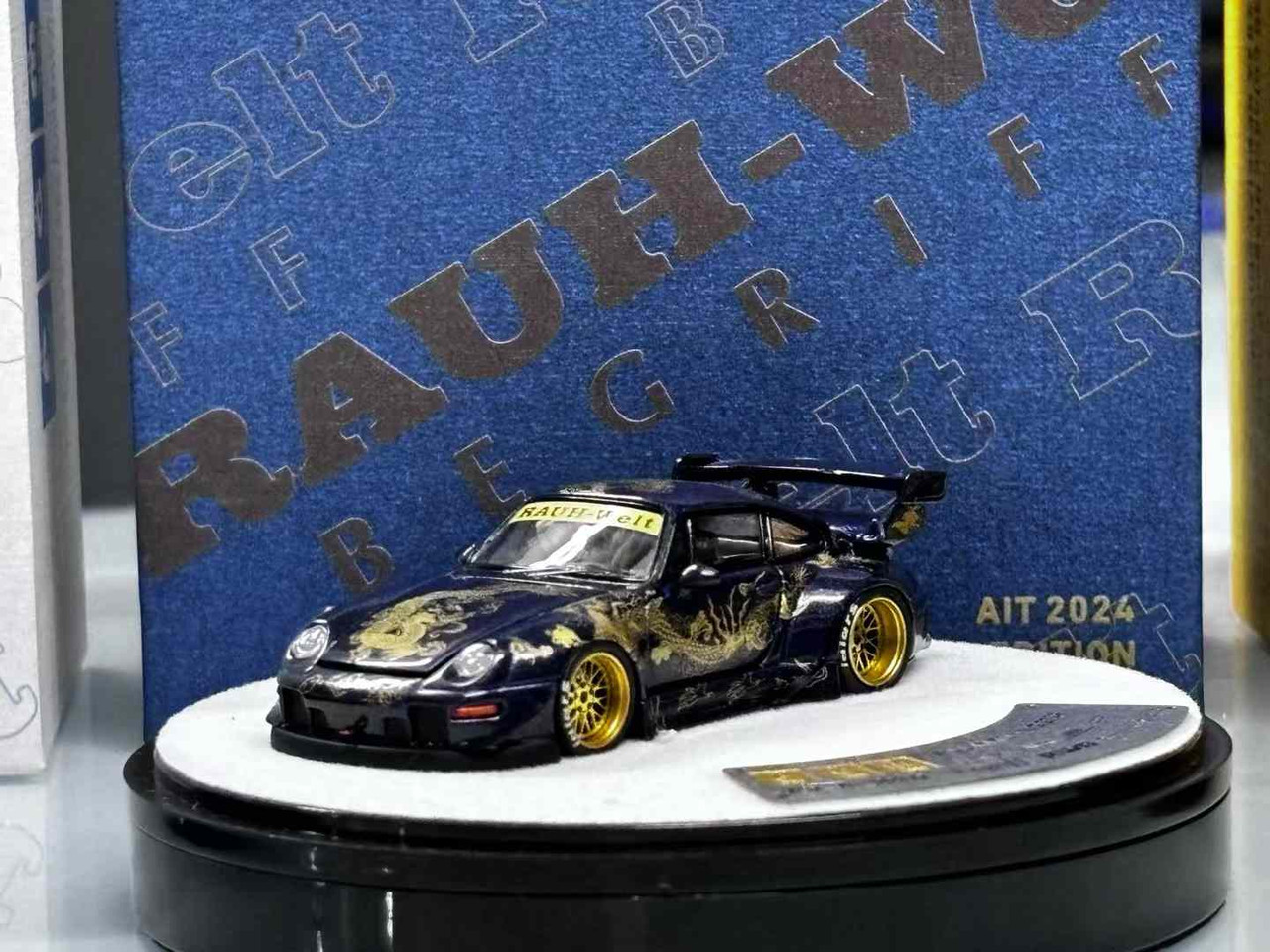 DCM 993 RWB ミニカー 1:64 1/64 PGM Porsche 911 993 RWB Dark Blue Dragon Diecast Car