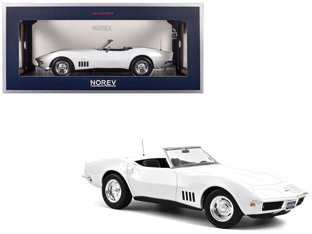NOREV 1/18 シボレー コルベット コンバーチブル 1/18 Norev 1969 Chevrolet Corvette C3 Convertible Can Am White