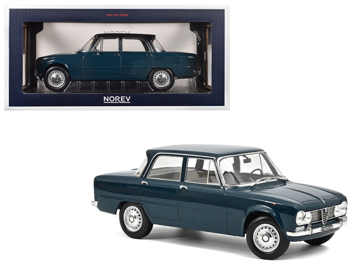 1/18 Norev 1964 Alfa Romeo Giulia ti Petrol Blue Diecast Car Model