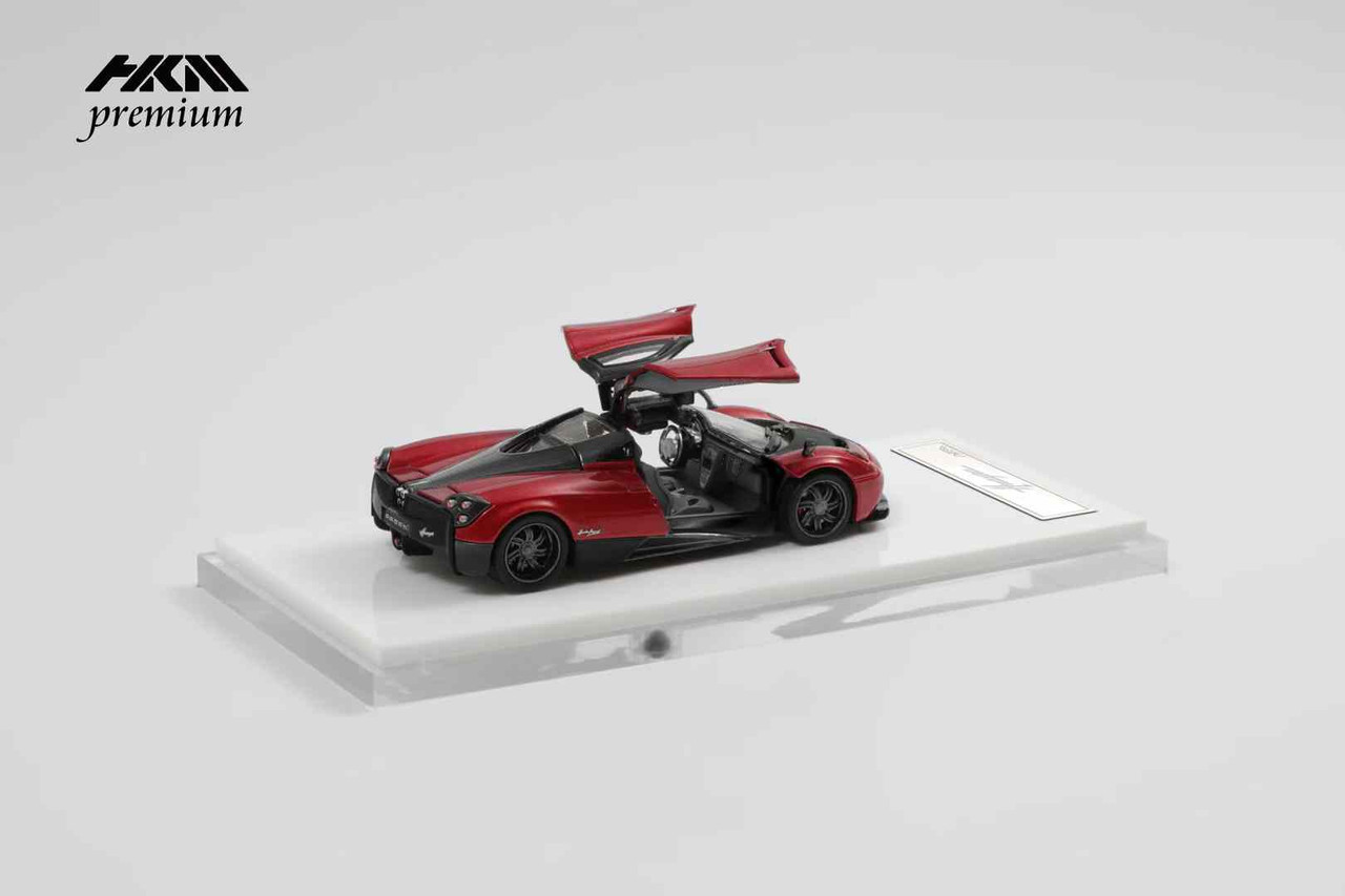 HKM プレミアム 1/64 パガーニ ウアイア 濃い赤色 1/64 HKM Premium 2014 Pagani Huayra (Dark Red) Diecast Car