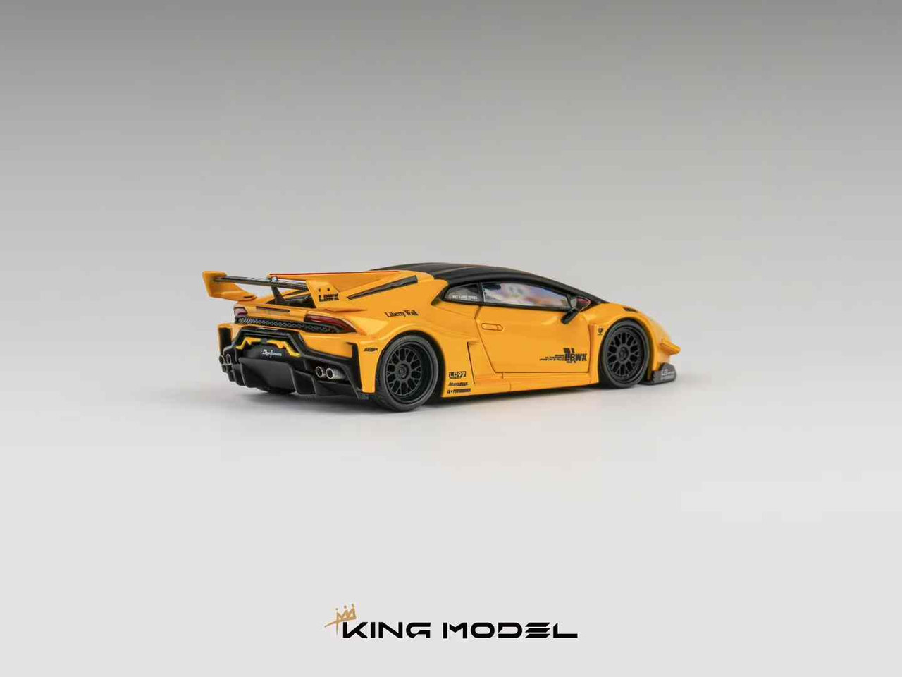 1/64 King Model Lamborghini Huracan LBWK (Yellow) Car Model