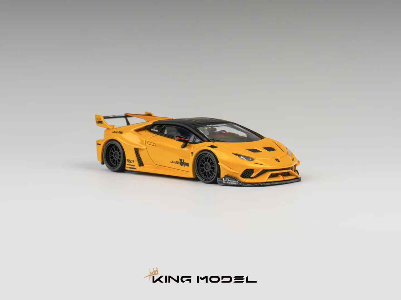 1/64 King Model Lamborghini Huracan LBWK (Yellow) Car Model