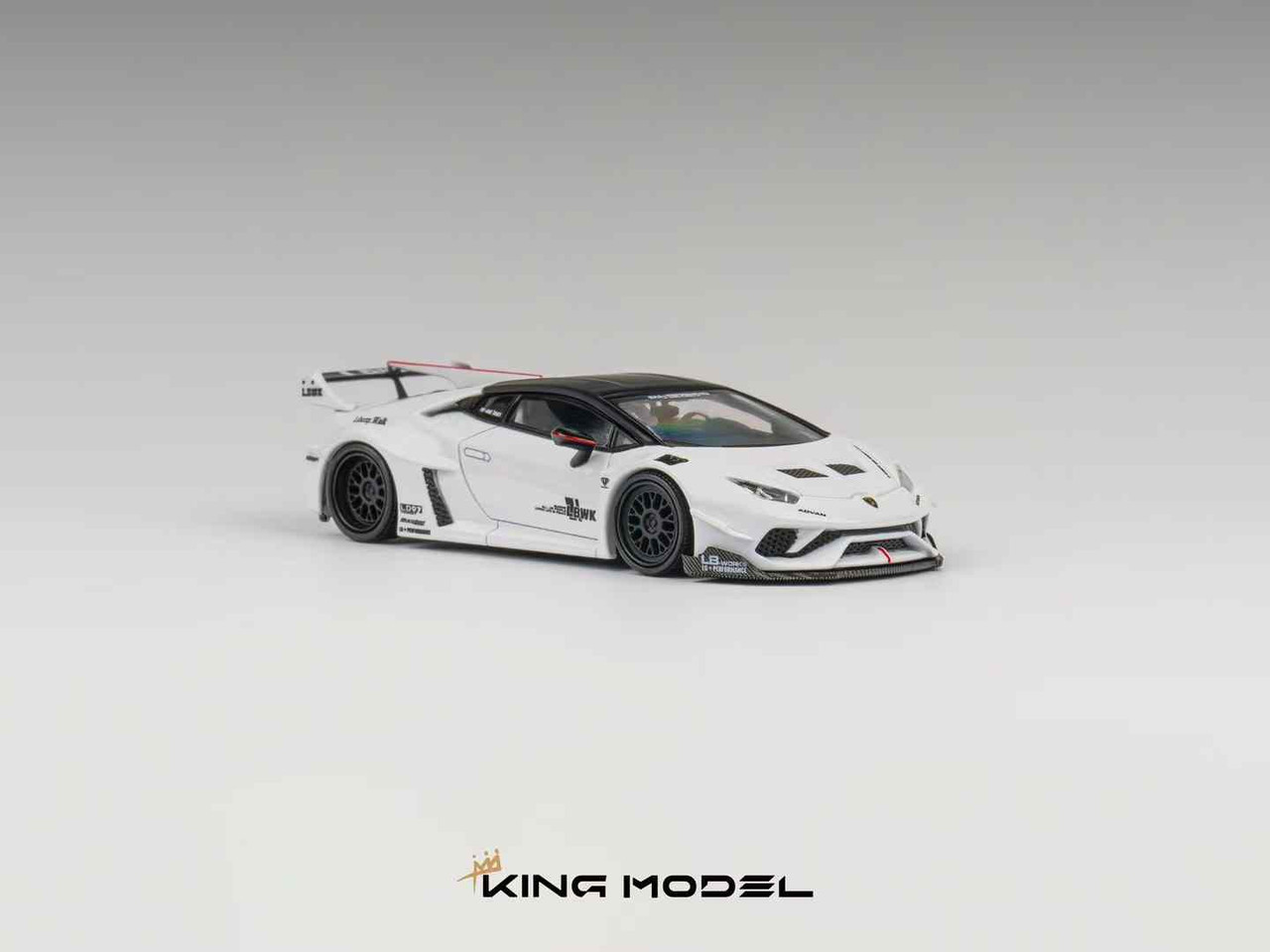 1/64 King Model Lamborghini Huracan LBWK (White) Car Model