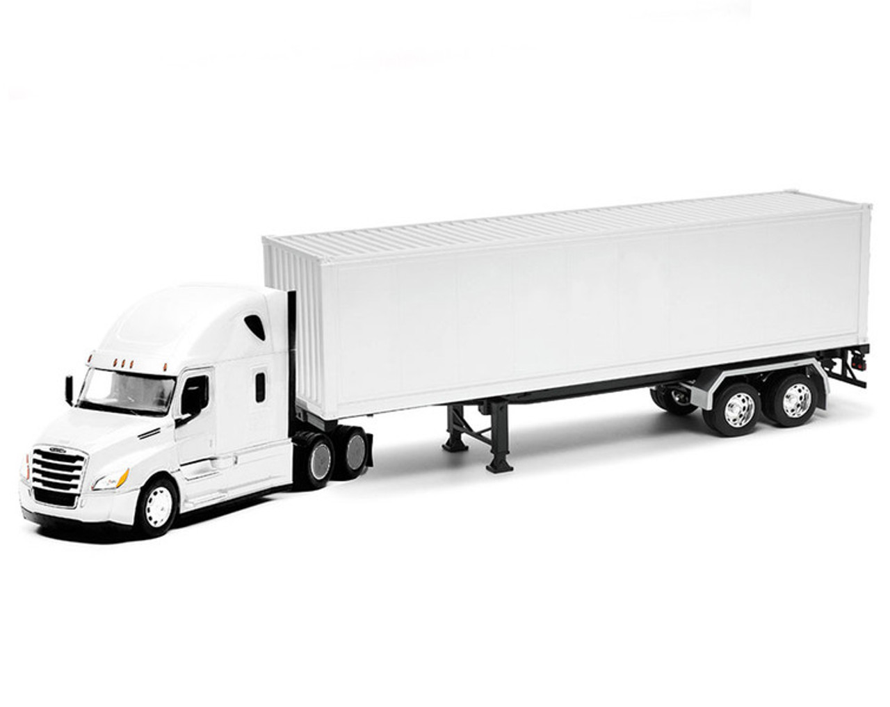 Freightliner Cascadia Truck White with White Container