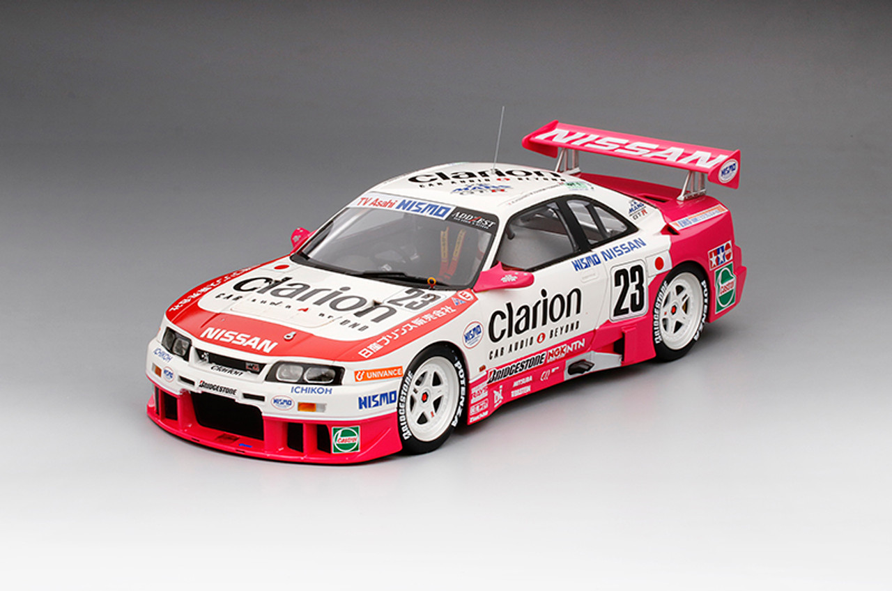 贈り物☆絶版☆TSM151826R☆1/18 日産スカイライン GT-R LM #23 Clarion 1996 ル・マン24h☆台座付☆R33 GT-R LM☆ レーシングカー