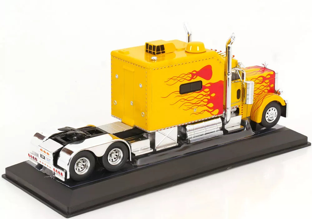 イクソ　 1/43 - 2002 ピータービルト 379 1:43 IXO Models *BLACK w/FLAMES* 2002 Peterbilt 379 w/Custom