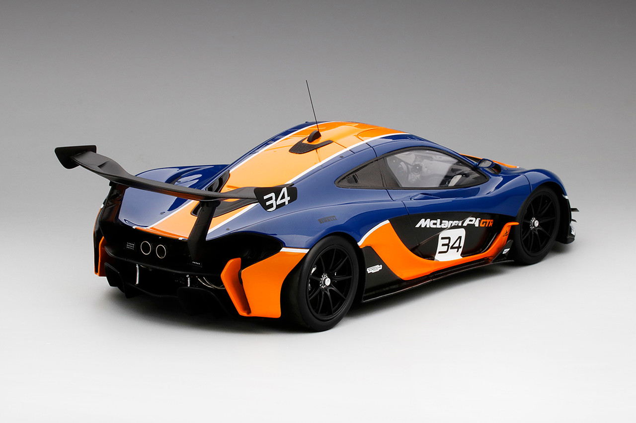 TSM MODEL 1/12 マクラーレンP1 Blue/Orange 1/18 TSM McLaren P1 GTR #34 (Blue & Orange) Resin Car Model