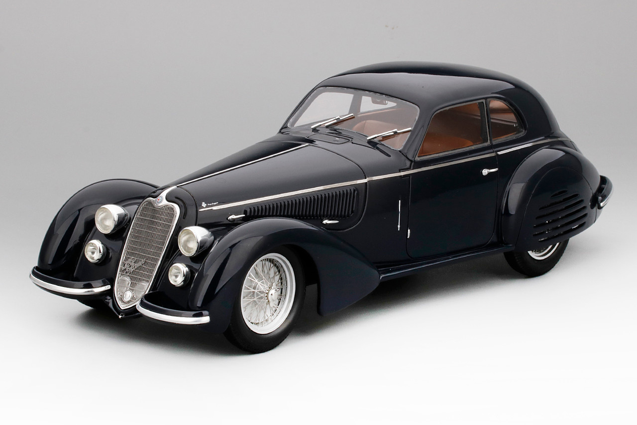 1/18 TSM Alfa Romeo 8C 2900B Lungo Carrozzeria Touring Superleggera 1937 Dark Blue Resin Car Model