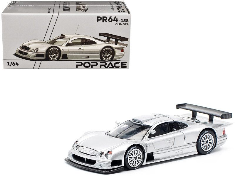 Ｋ 1/64 Poprace Mercedes-Benz CLK GTR (Silver) Car Model