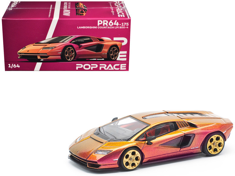 1/64 Poprace Lamborghini Countach LP800-4 Blu Hal Srp Car Model