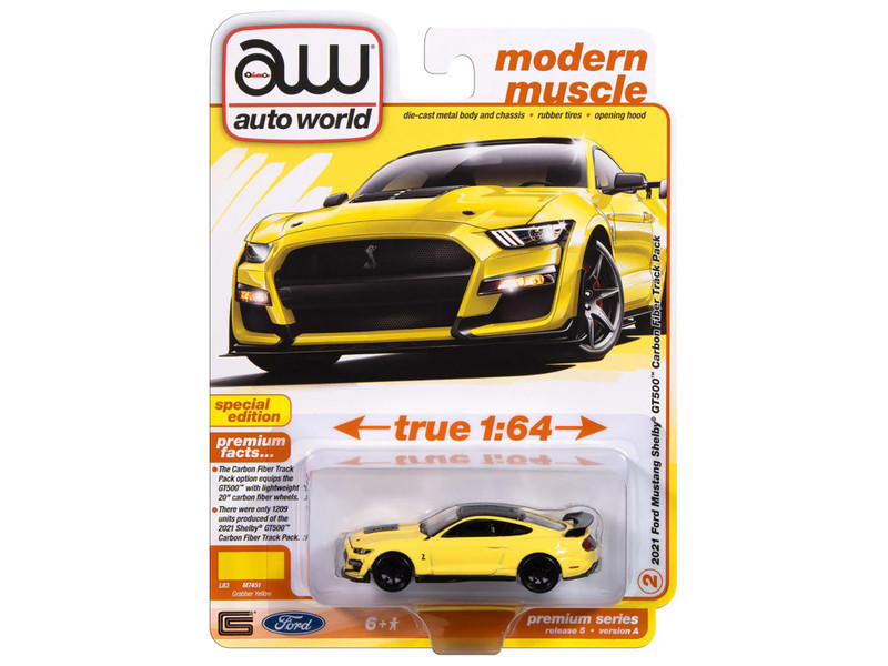 1/64 Auto World 2021 Ford Mustang Shelby GT500 Carbon Fiber Track