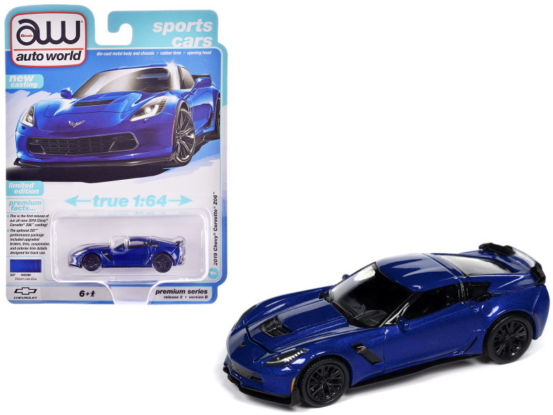 1/64 Auto World 2019 Chevrolet Corvette Z06 (Elkhart Lake Blue