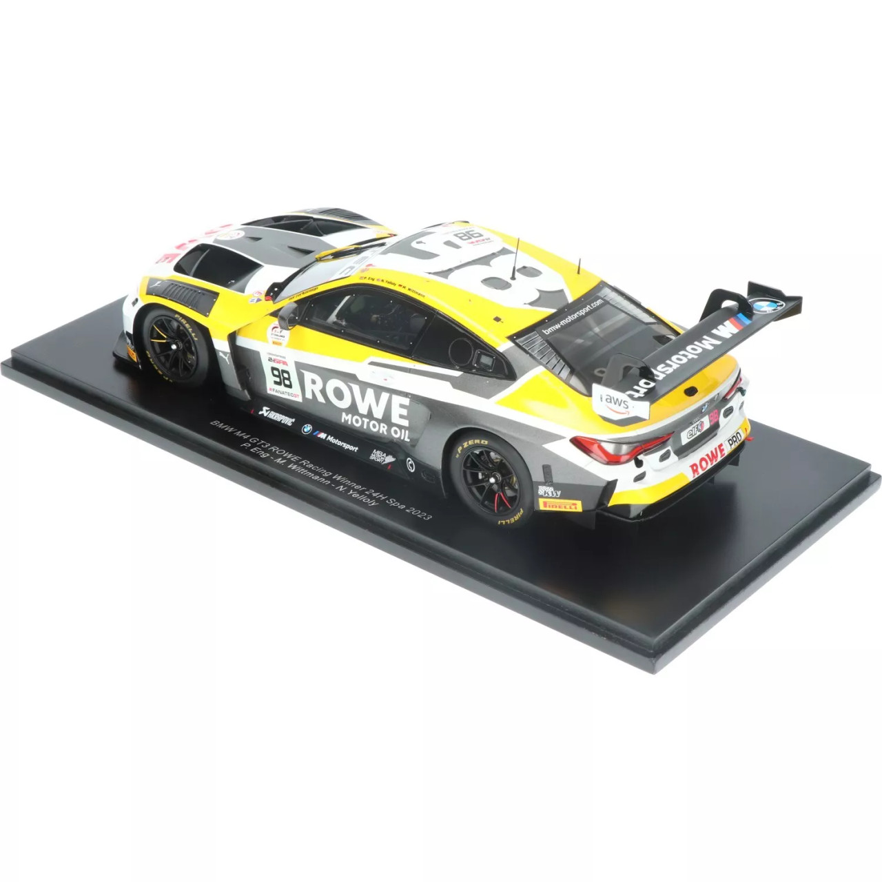 1/18 Spark 2023 BMW M4 GT3 #98 Winner 24h Spa Rowe Racing Philipp