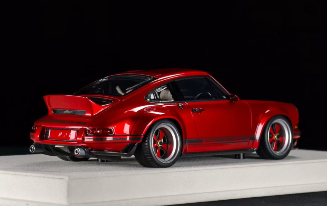 1/18 Make Up 2023 Porsche 911 964 Singer DLS (Candy Red) Car Model