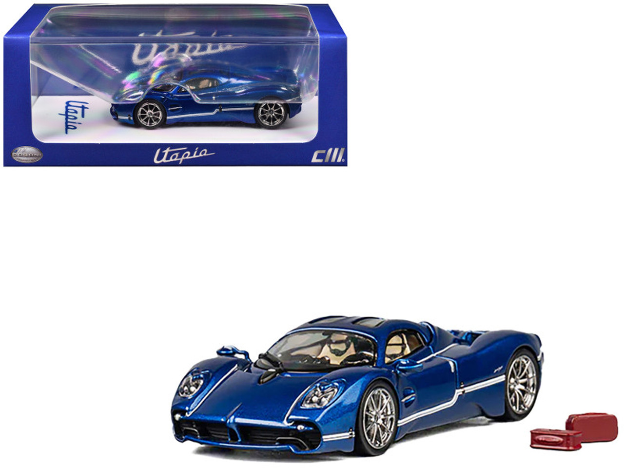 1/64 CM Model Pagani Utopia (Metallic Blue) Diecast Car