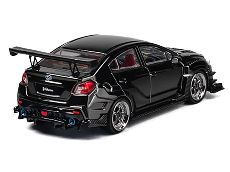 1/64 CM Model Subaru WRX Varis WideBody 2.0 (Chrome Black) Diecast