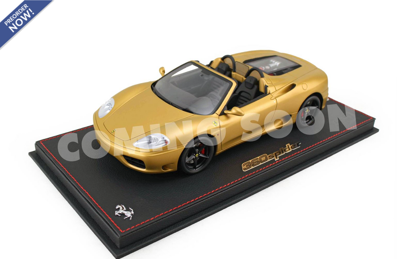 1/18 BBR Ferrari 360 Modena Spider with Rear Grille Challenge (Matte Gold) Car Model